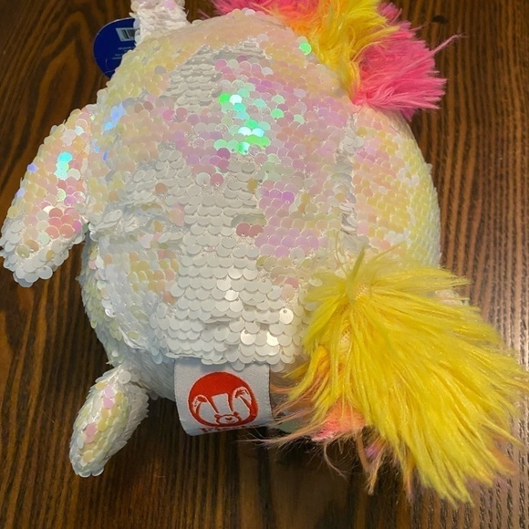 Fiesta white Sequin unicorn Rainbow Star Plush Toy NWT - Picture 14 of 16